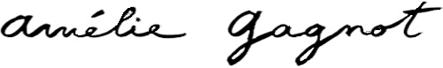 signature manuelle de l'artiste amelie gagnot pour son site internet